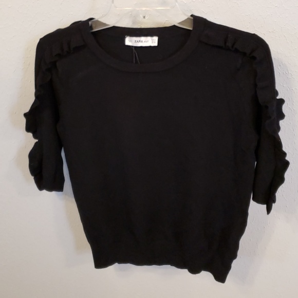 Ruffle sleeve sweater zara Clearance